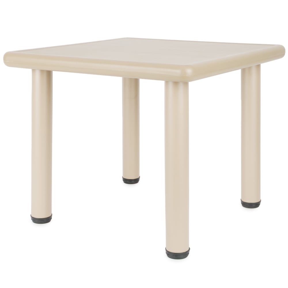 Table enfant plastique beige pour jeux et goûters intérieur/extérieur Table enfant plastique beige pour jeux et goûters intérieur/extérieur