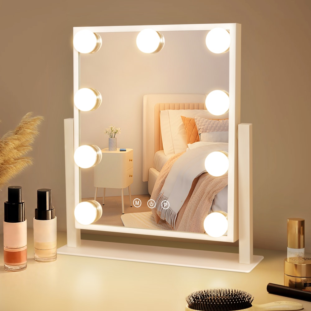 Miroir de maquillage verre blanc 30.5x33.5cm 11w — vue 3