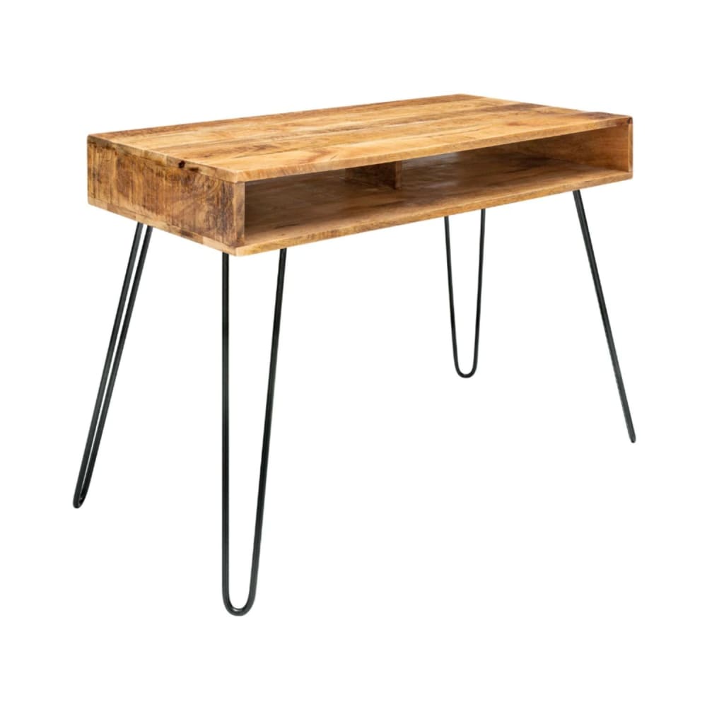 Bureau 1 niche en manguier massif 100cm Bureau 1 niche en manguier massif 100cm