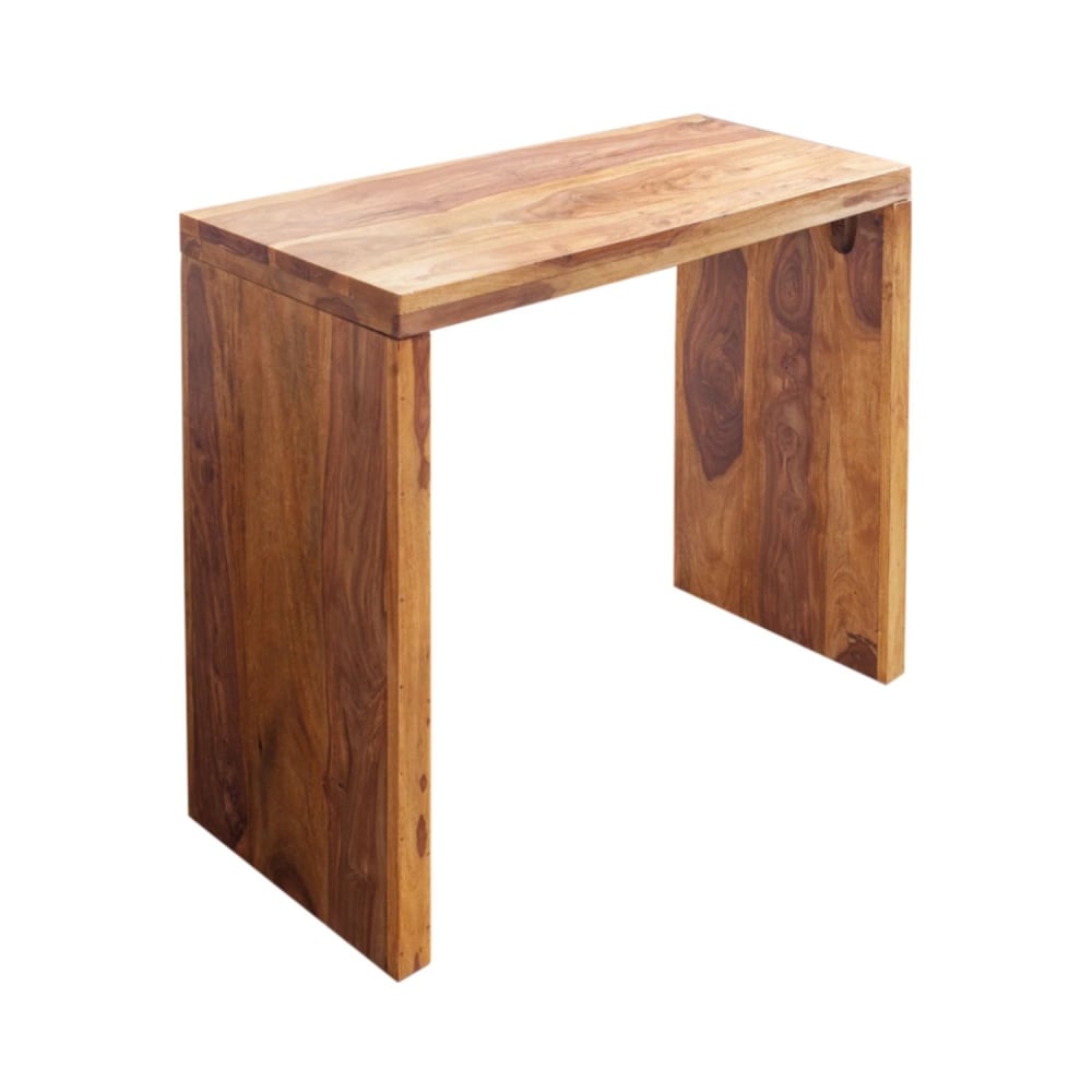 Bureau en sheesham massif marron bois 100cm Bureau en sheesham massif marron bois 100cm