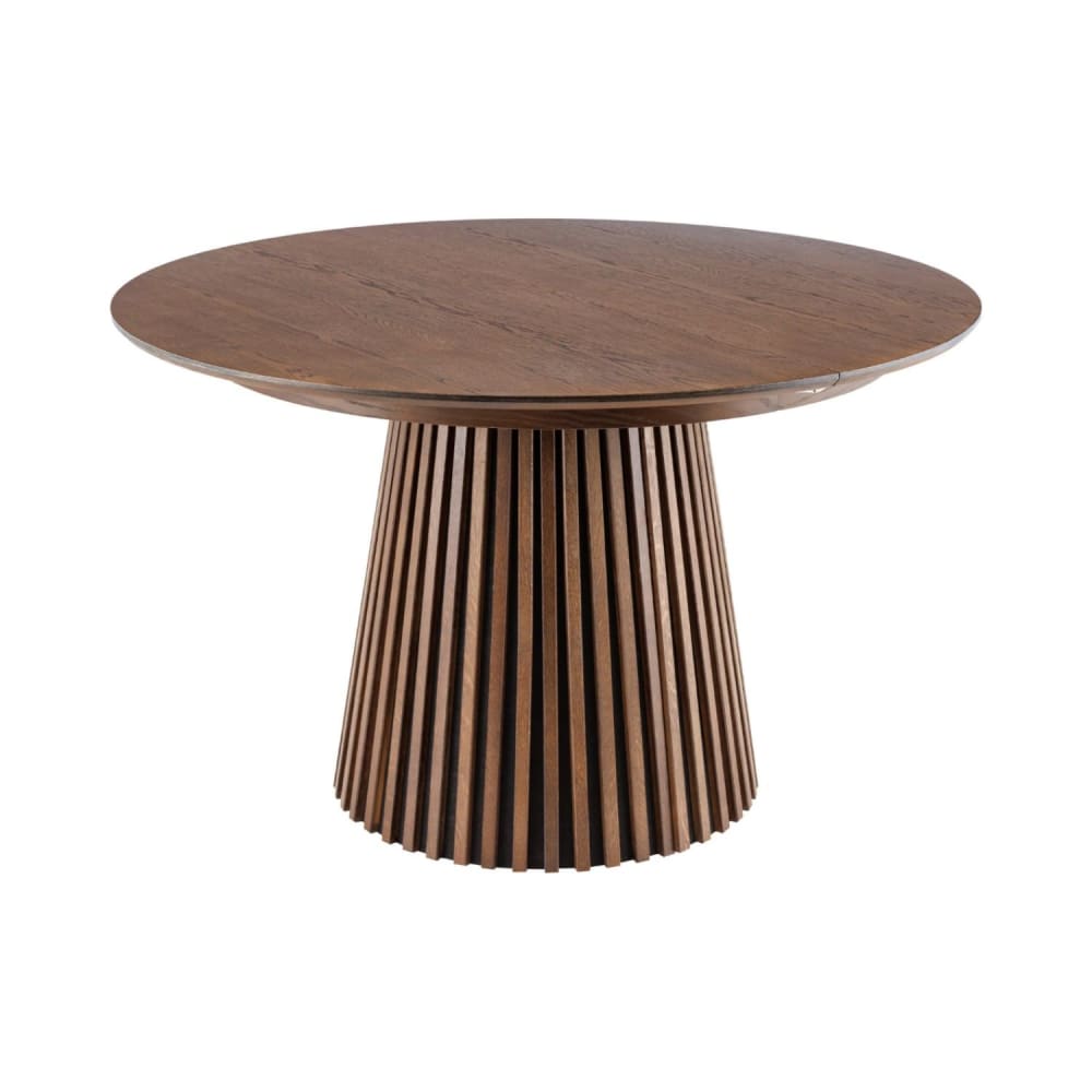 Table à manger extensible ronde en placage chêne 120-160-200cm