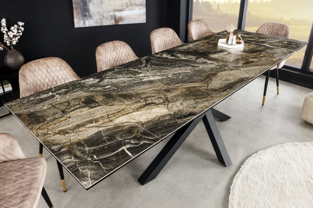 Table à manger extensible rectangulaire en céramique 180-220-260cm