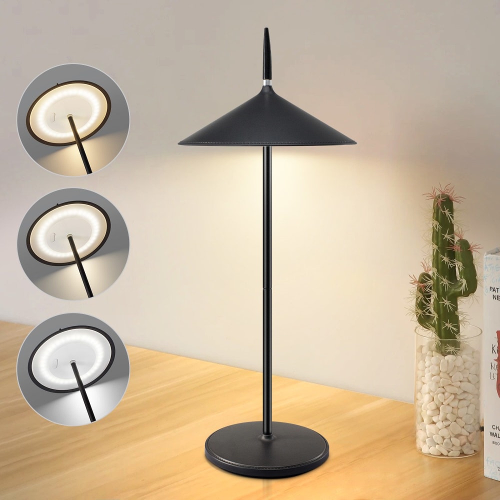 Lampe de table noir 15.4x15.4x37.6cm led — vue 3