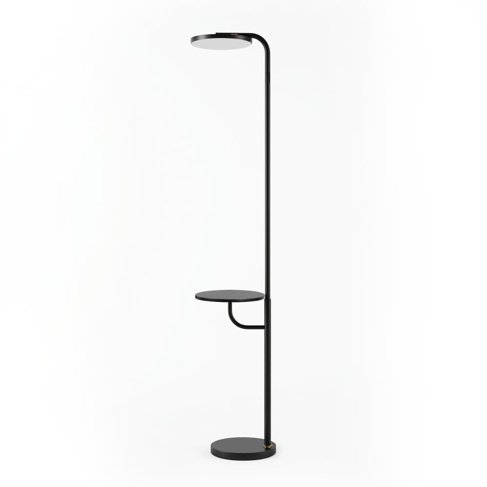 Lampadaire en fer noir 34x28x174cm led