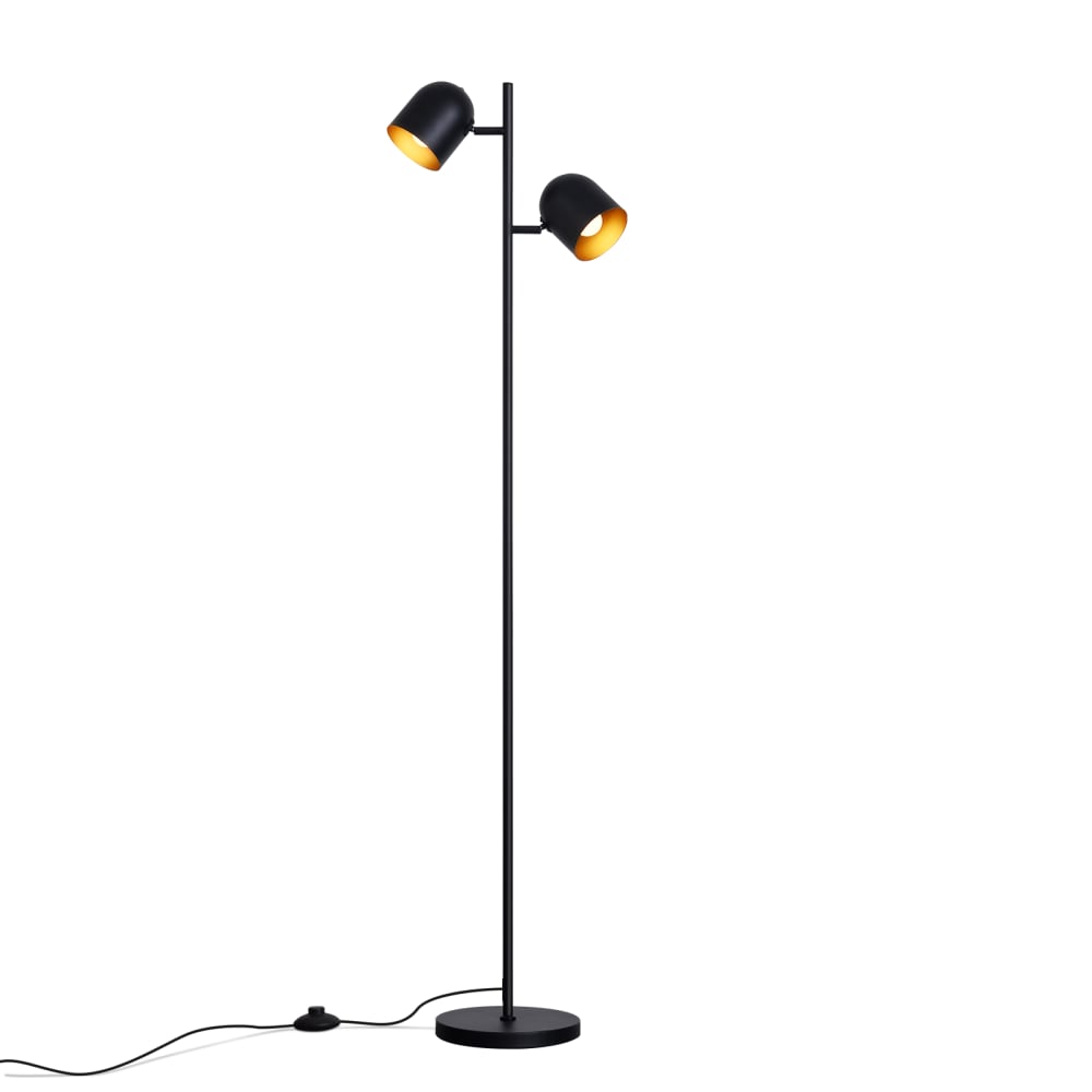 Lampadaire en fer noir 35x22x145cm e14