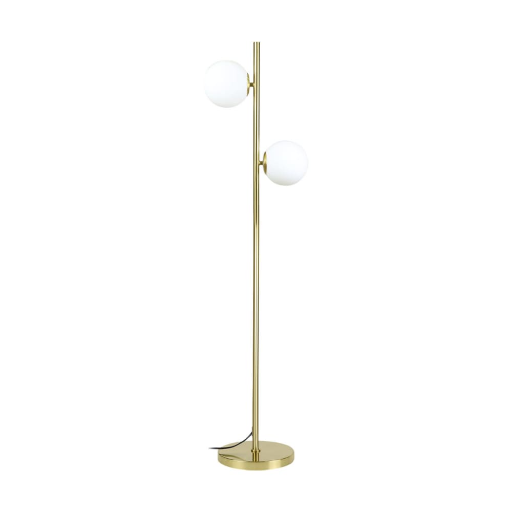 Lampadaire en fer verre blanc 22x15x166cm e27
