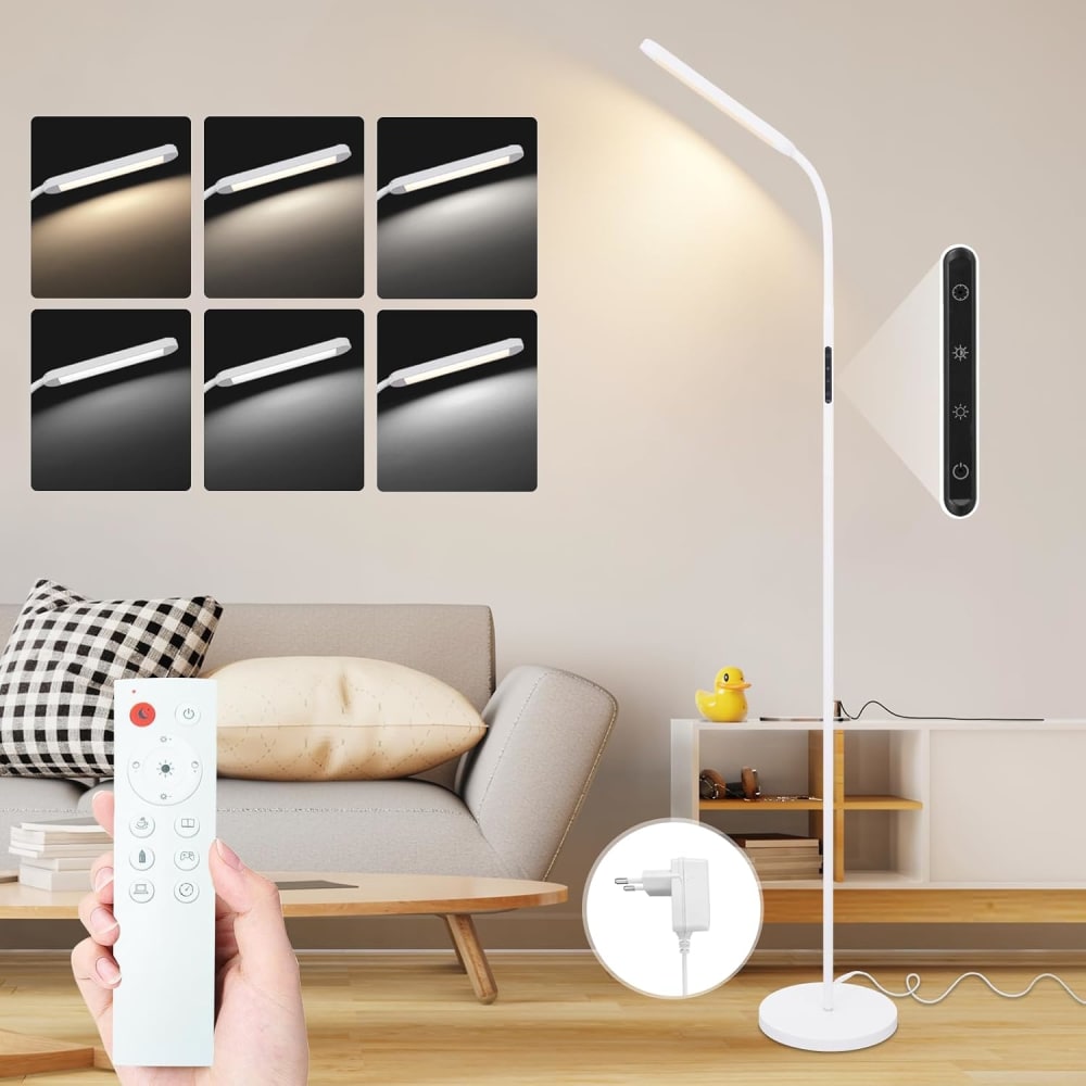 Stehlampe Eisen 23x22.8x137cm weiß LED - Maisons Du Monde