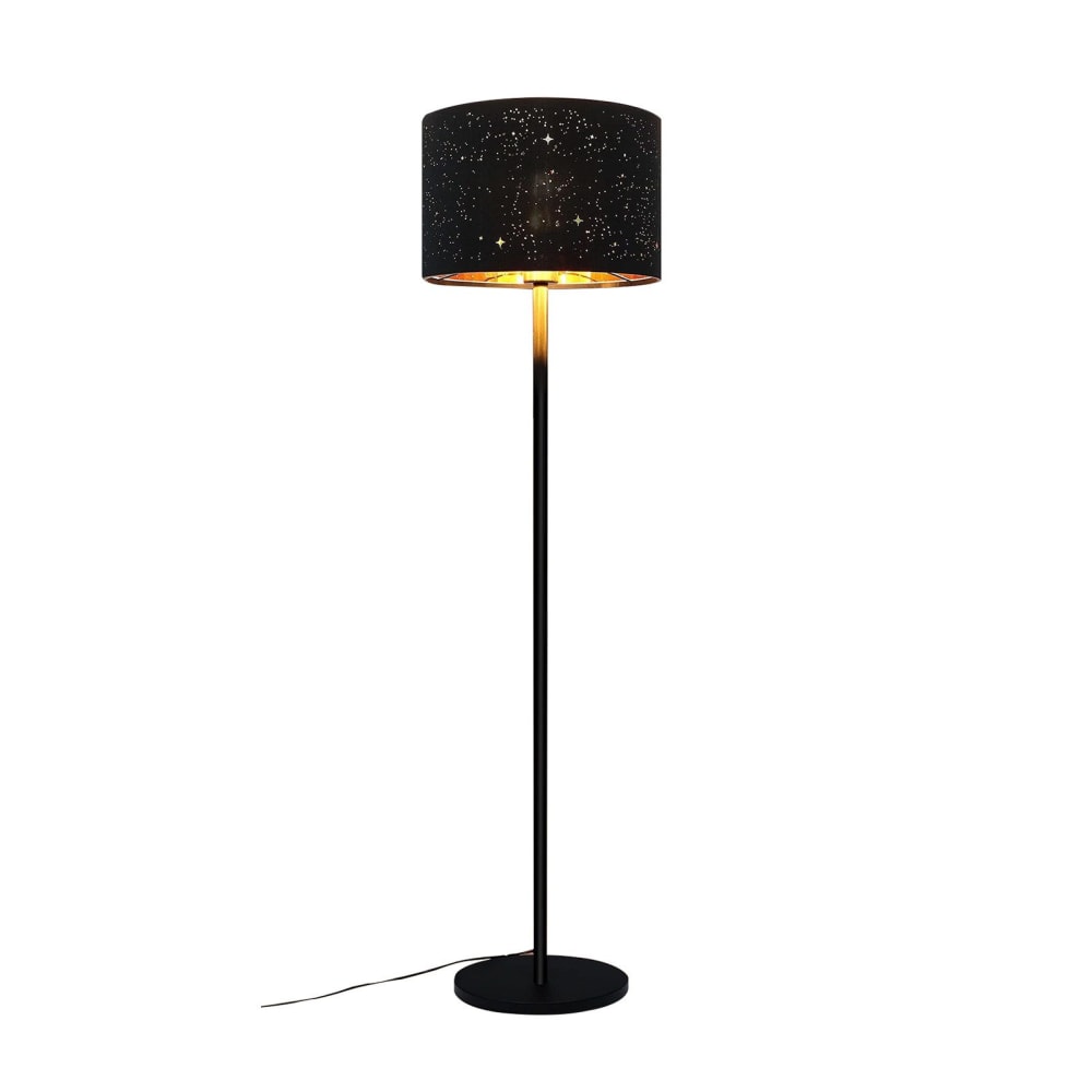 Lampadaire en fer noir 30x30x145cm e27