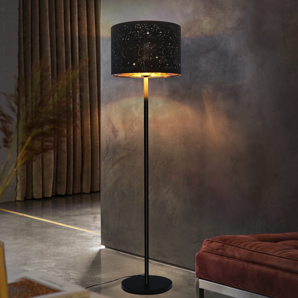 Lampadaire en fer noir 30x30x145cm e27 — vue 4