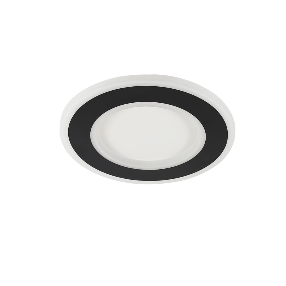 Plafonnier en fer noir 24x24x4cm led 3000k 20w