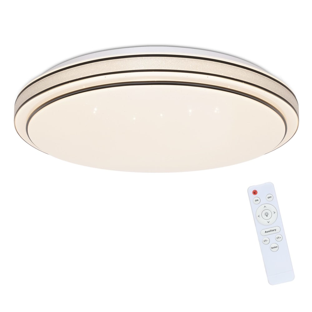 Plafonnier en plastique blanc 27x27x6cm led intensité variable 23w