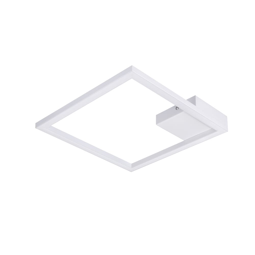 Plafonnier en fer aluminium blanc 29.4x29.4x3.8cm led 3000k 12w