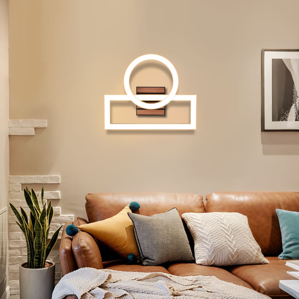 Plafonnier en fer noir 34.5x28x8cm led 3000k 14w — vue 4