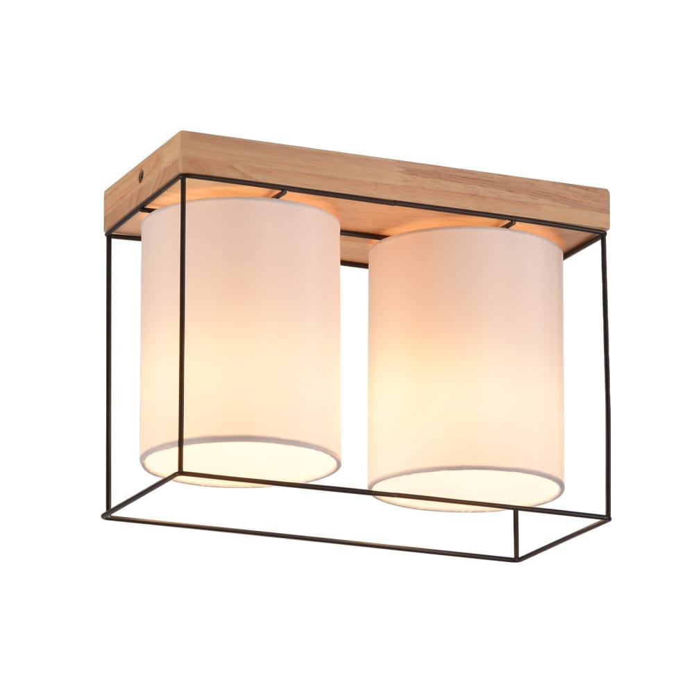 Plafonnier en fer brun 28x13.5x21cm e14