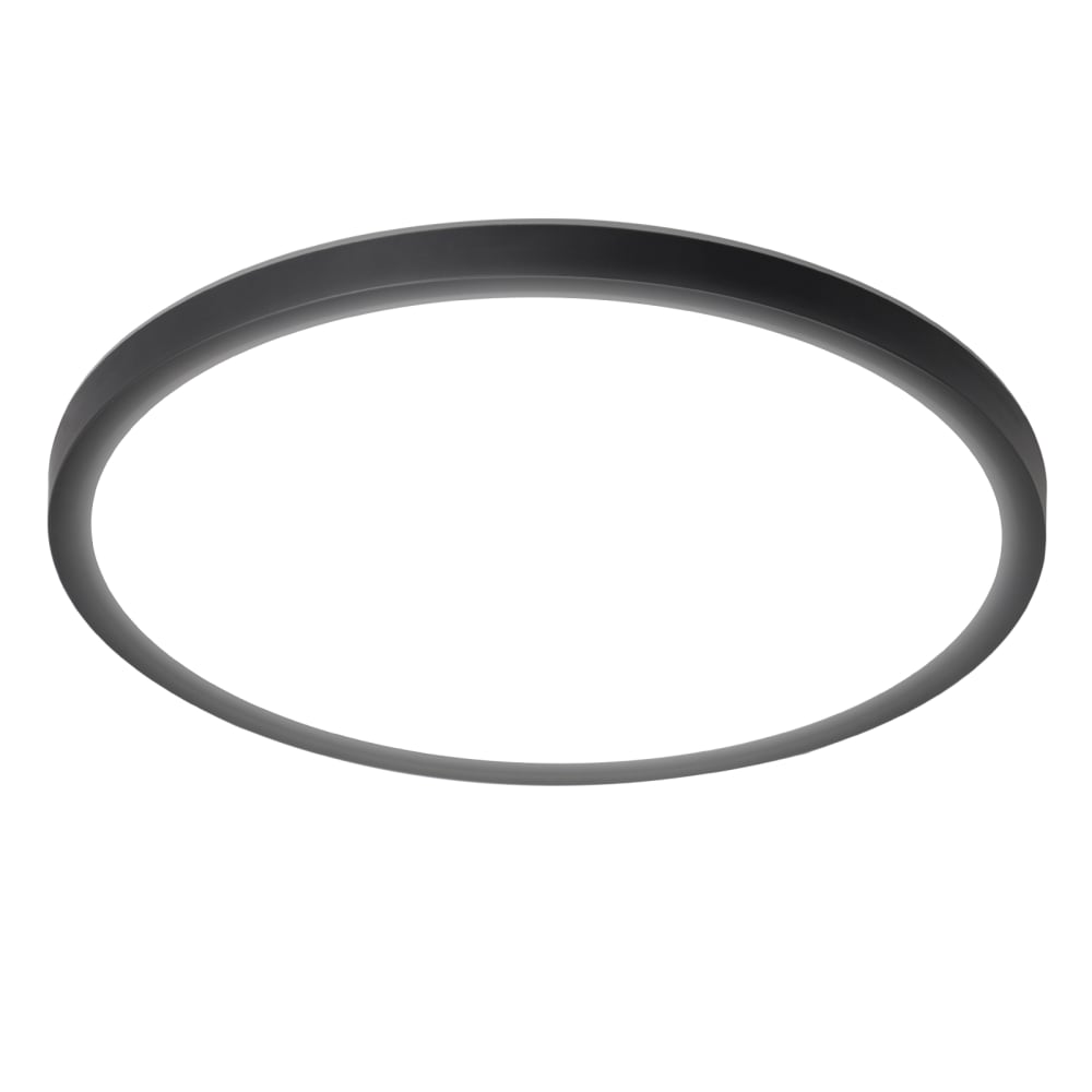 Plafonnier en plastique noir 18x18x2.6cm led 4000k 15w