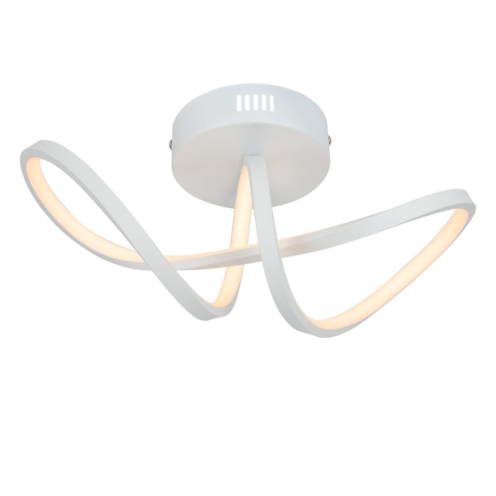 Plafonnier en aluminium blanc 34x14.5x17cm led 3000k 12w