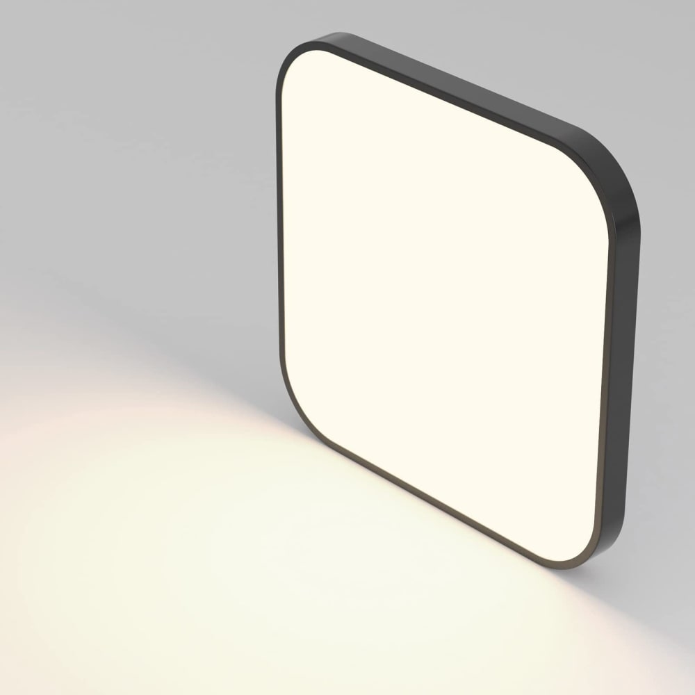 Plafonnier en plastique noir 27x27x2.5cm led 4000k 19w — vue 4