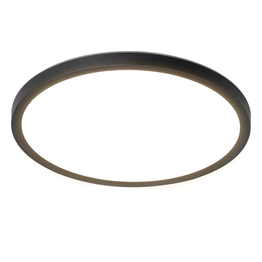 Plafonnier en plastique noir 18x18x2.6cm led 3000k 15w — vue 4
