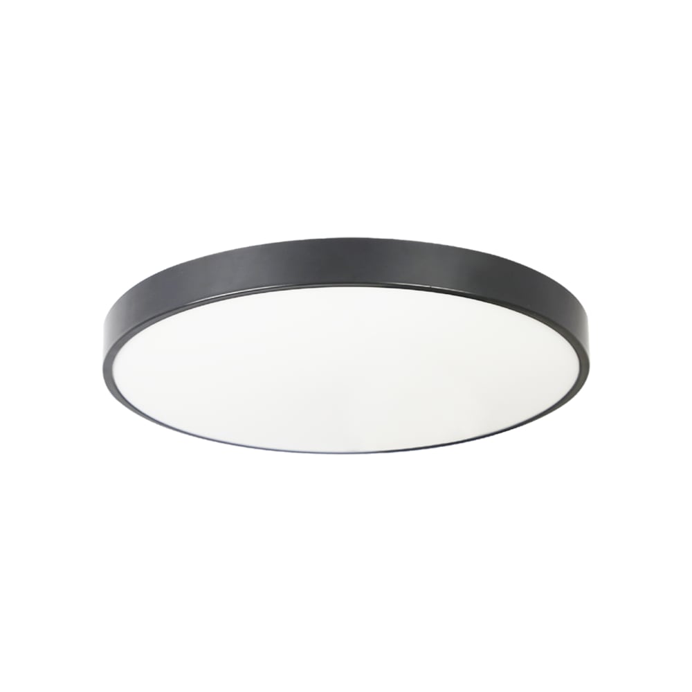 Plafonnier en pvc noir 26x26x6cm led 4000k 17w — vue 4