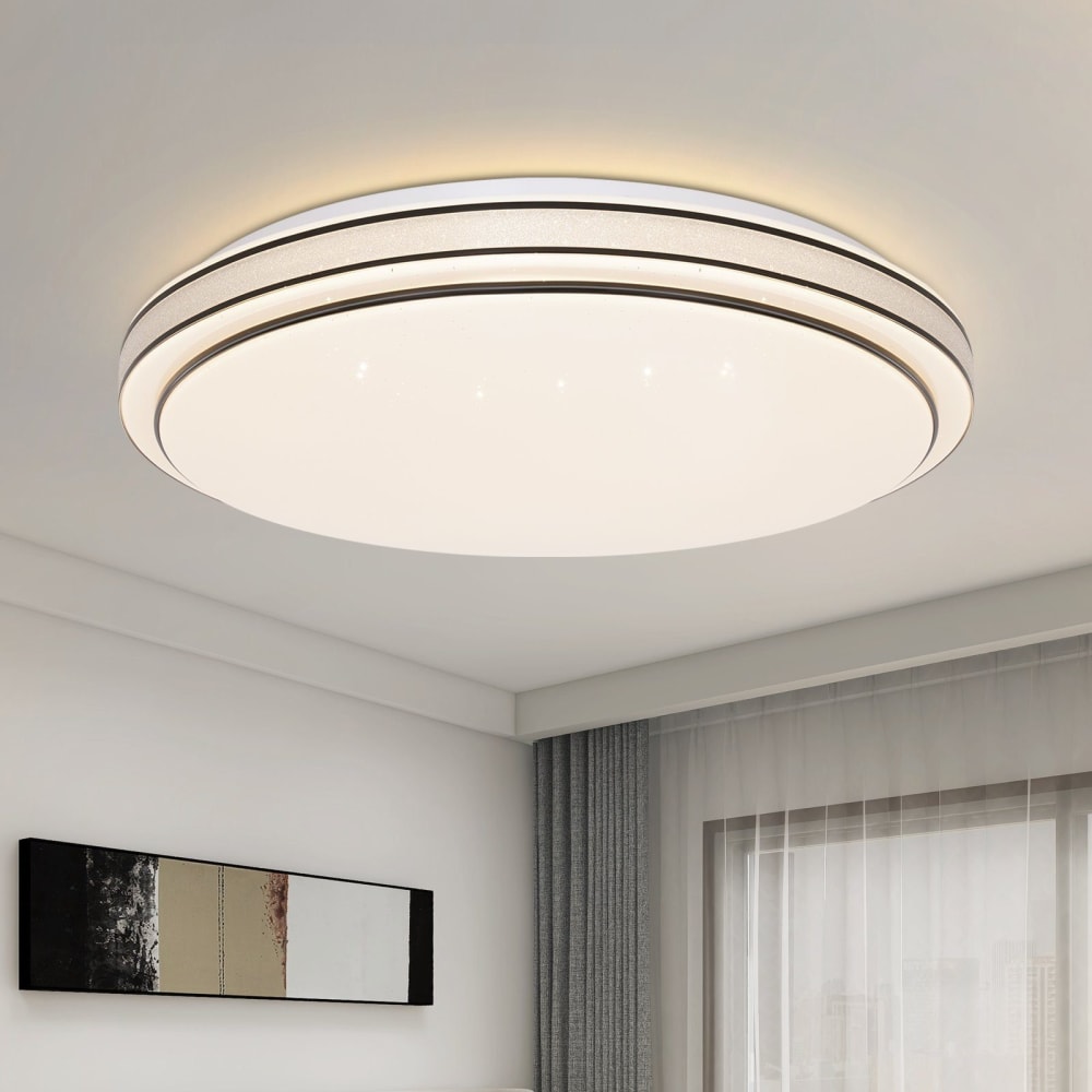Plafonnier en plastique blanc 27x27x6cm led 3000k 12w — vue 3