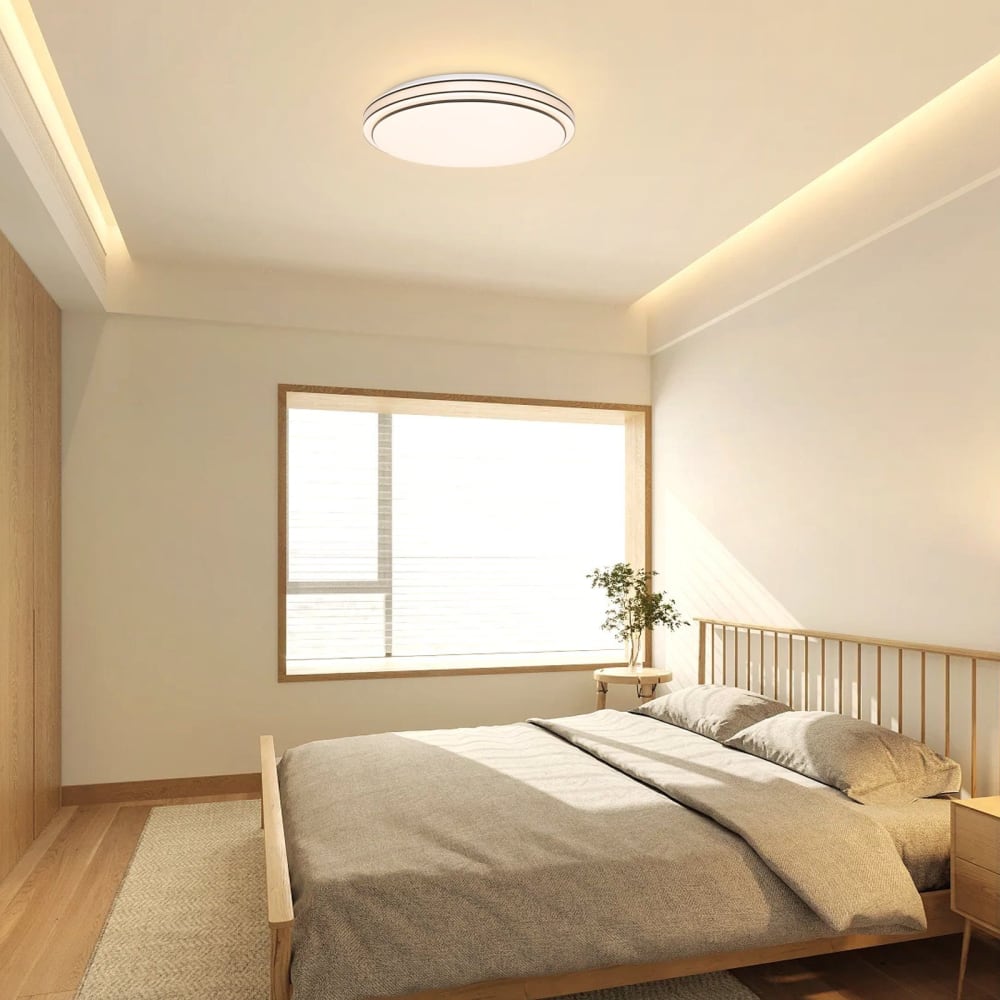 Plafonnier en plastique blanc 27x27x6cm led 3000k 12w — vue 4