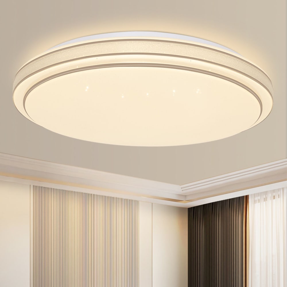 Deckenleuchte Plastik 27x27x6cm Weiß LED 3000K 12W - Maisons Du