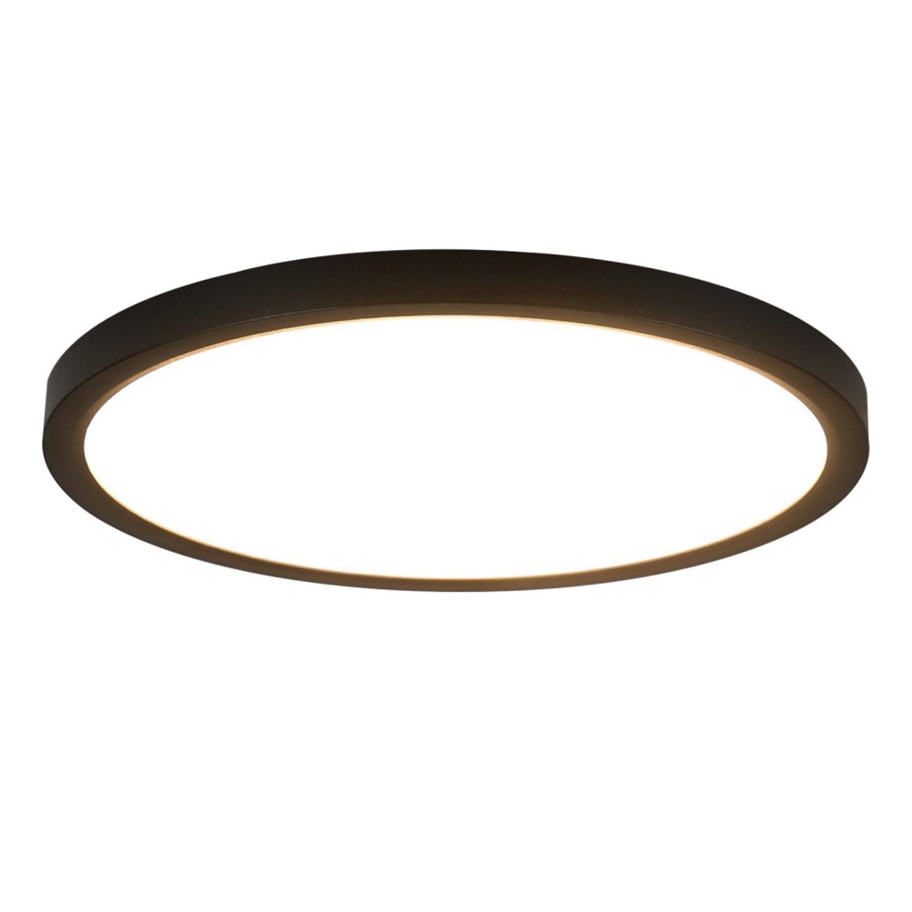 Plafonnier en pvc noir 30x30x2.4cm led 3000k 24w