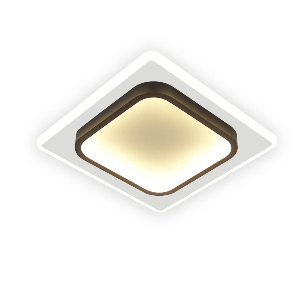 Plafonnier en plastique blanc 24x6cm led 3000k 16w