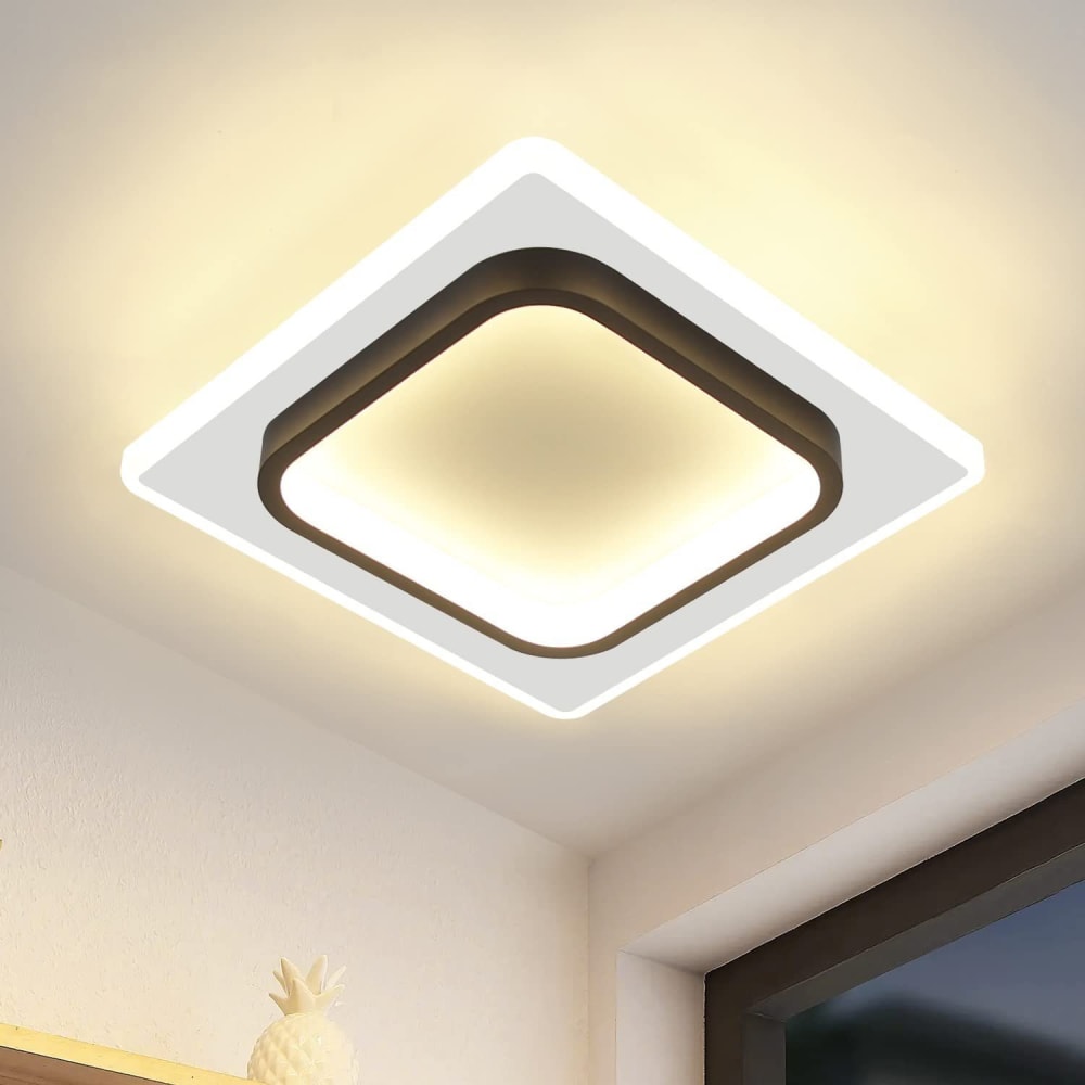 Plafonnier en plastique blanc 24x6cm led 3000k 16w — vue 3