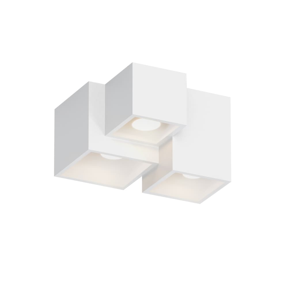 Plafonnier en plastique blanc 24x23x15.3cm gu10