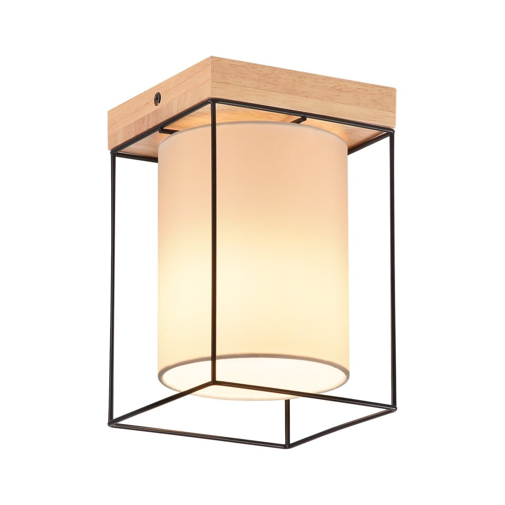 Plafonnier en fer brun 13.5x13.5x21cm e14