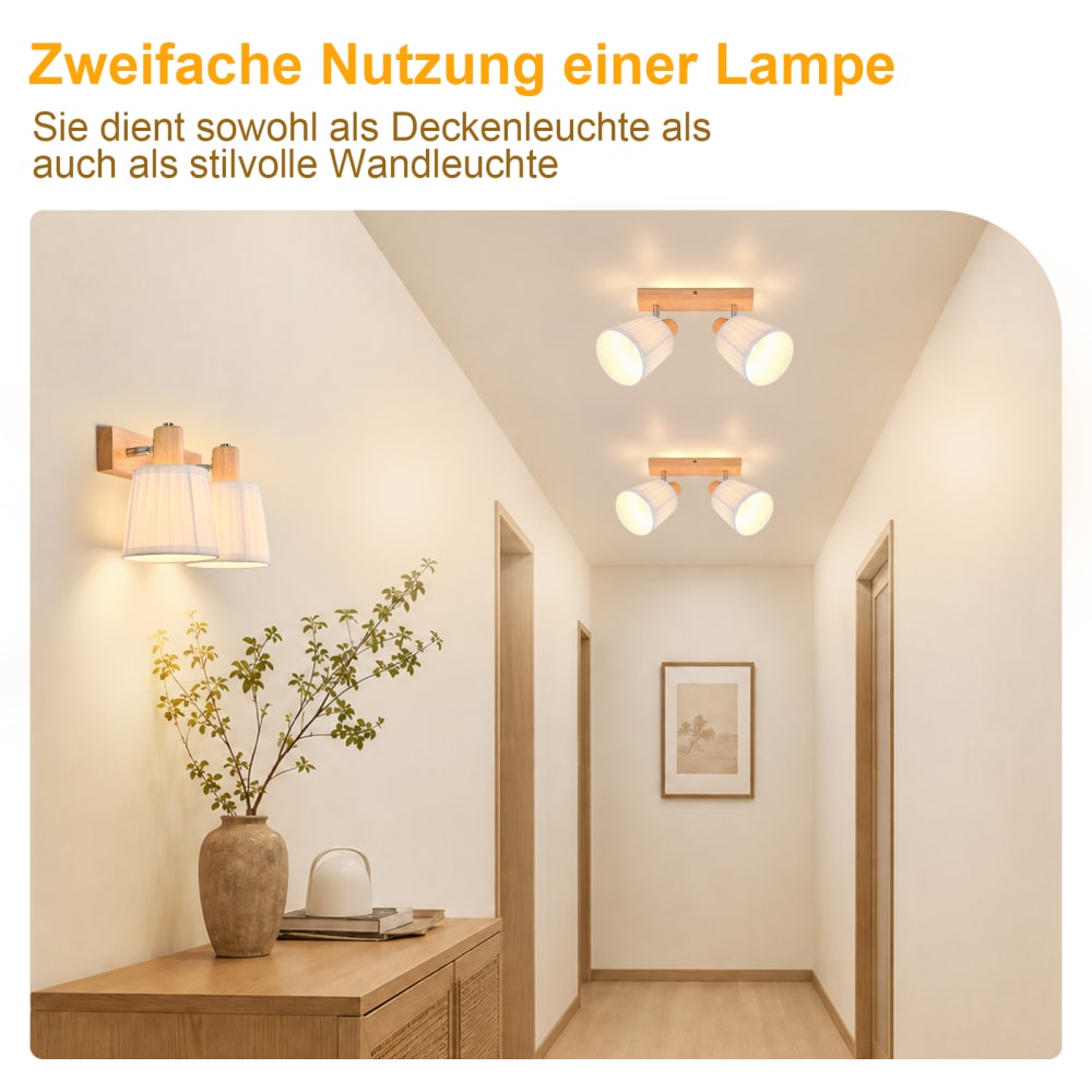 Spot de plafond marron 30x19x25cm e14 — vue 4