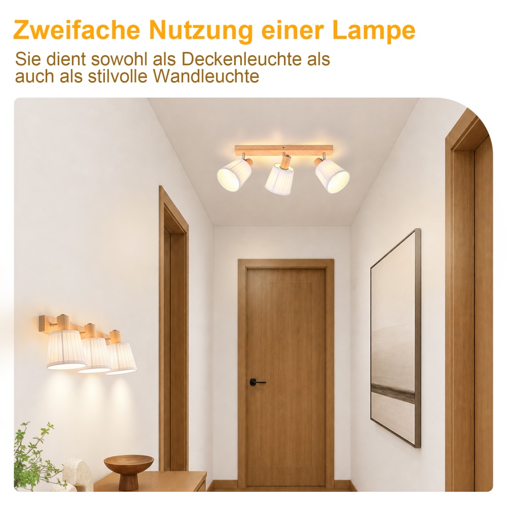 Spot de plafond marron 47x42x19cm e14 — vue 4