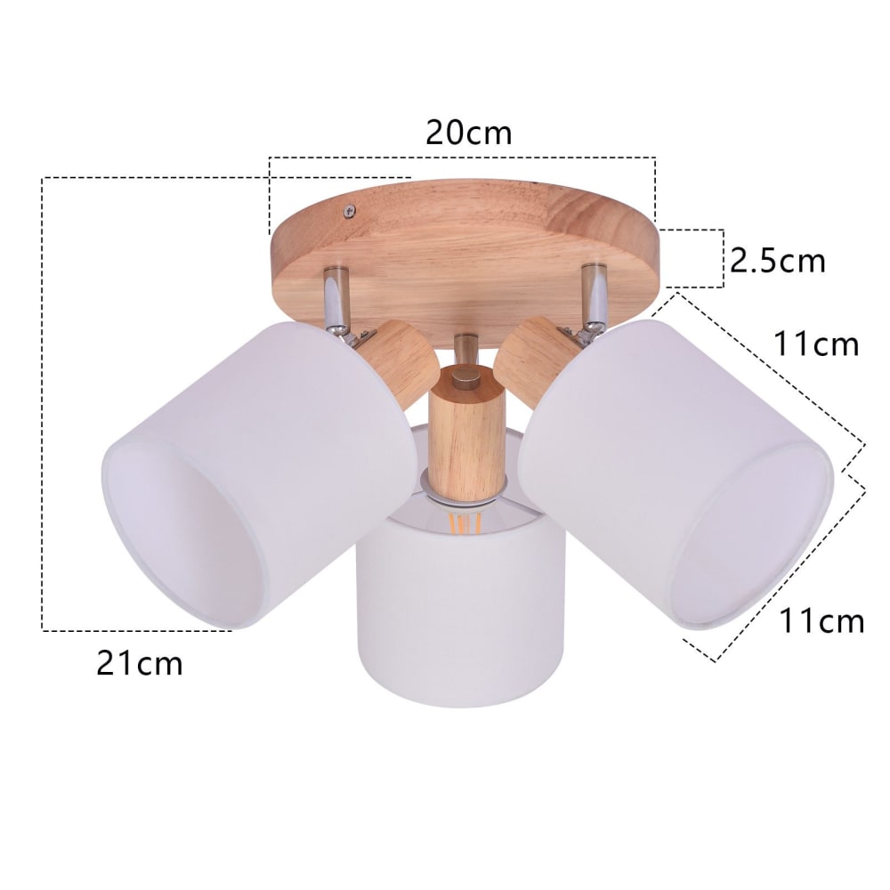 Spot de plafond blanc 20x14.5x11cm e14 — vue 4