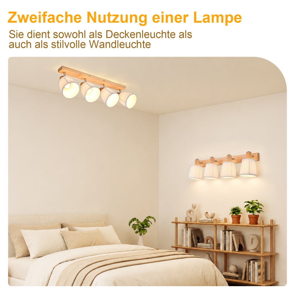 Spot de plafond marron 71.5x66.5x19cm e14 — vue 4