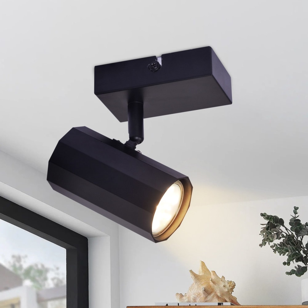 Spot de plafond en fer noir 11.5x6x12.5cm gu10 — vue 3