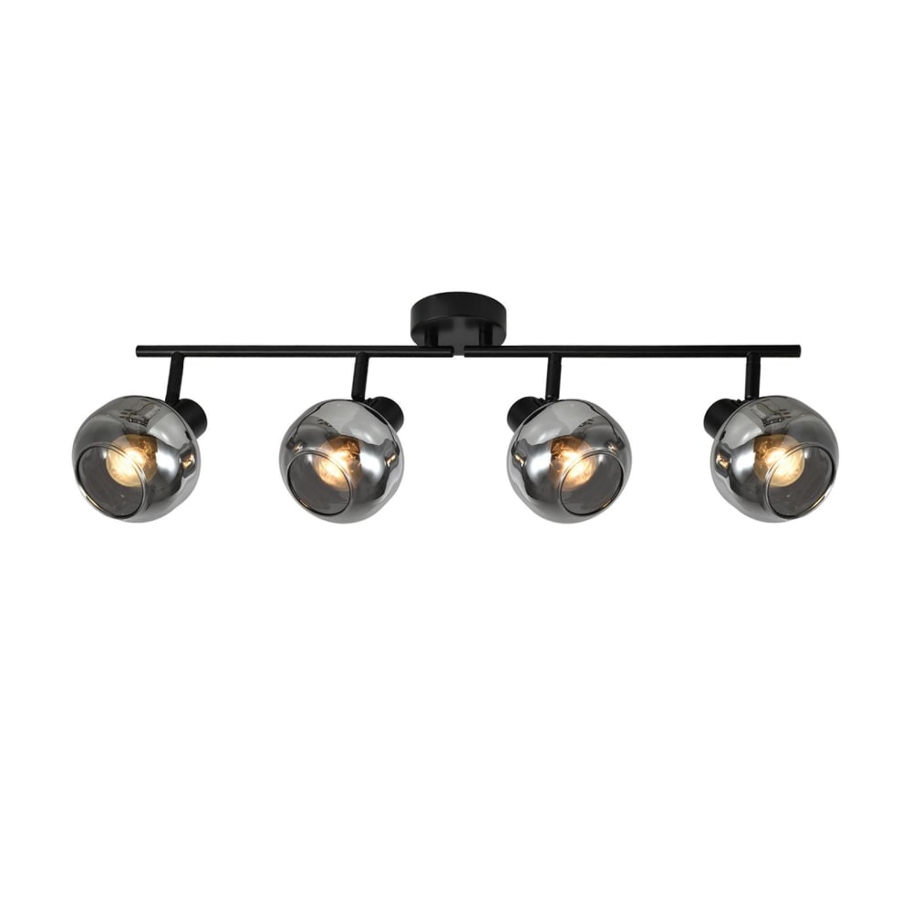 Spot de plafond en fer noir 62x20x19cm e14