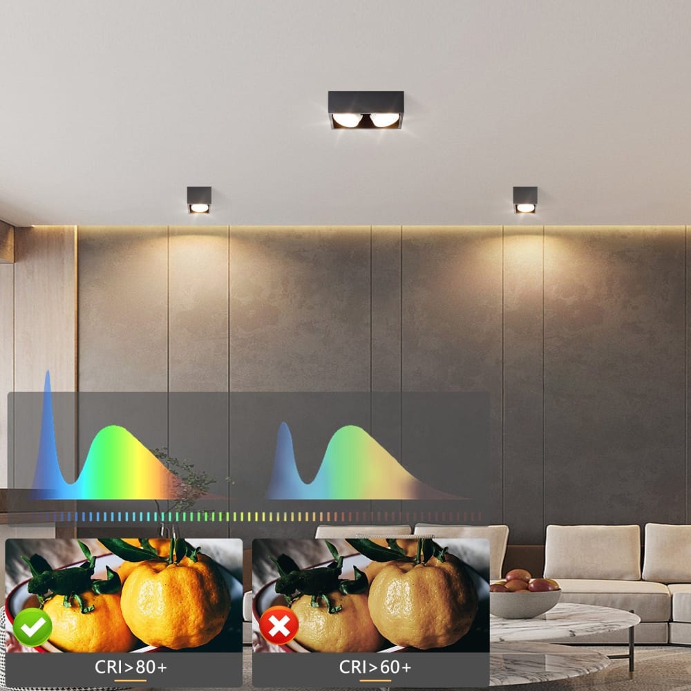 Spot de plafond en fer noir 20x10x8cm — vue 4