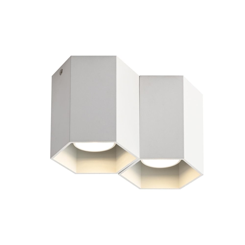 Spot de plafond en aluminium blanc 19x11x12cm gu10