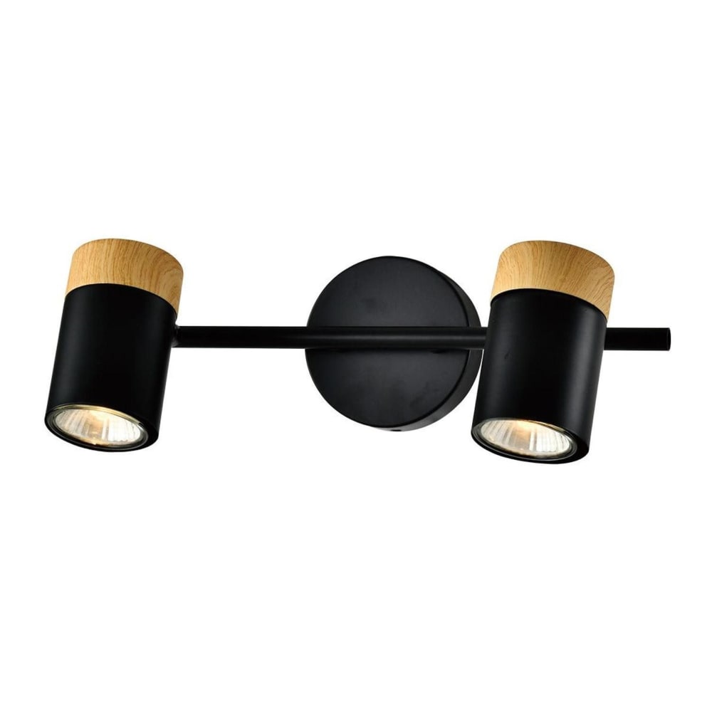 Spot de plafond en fer noir 30x10x19cm gu10