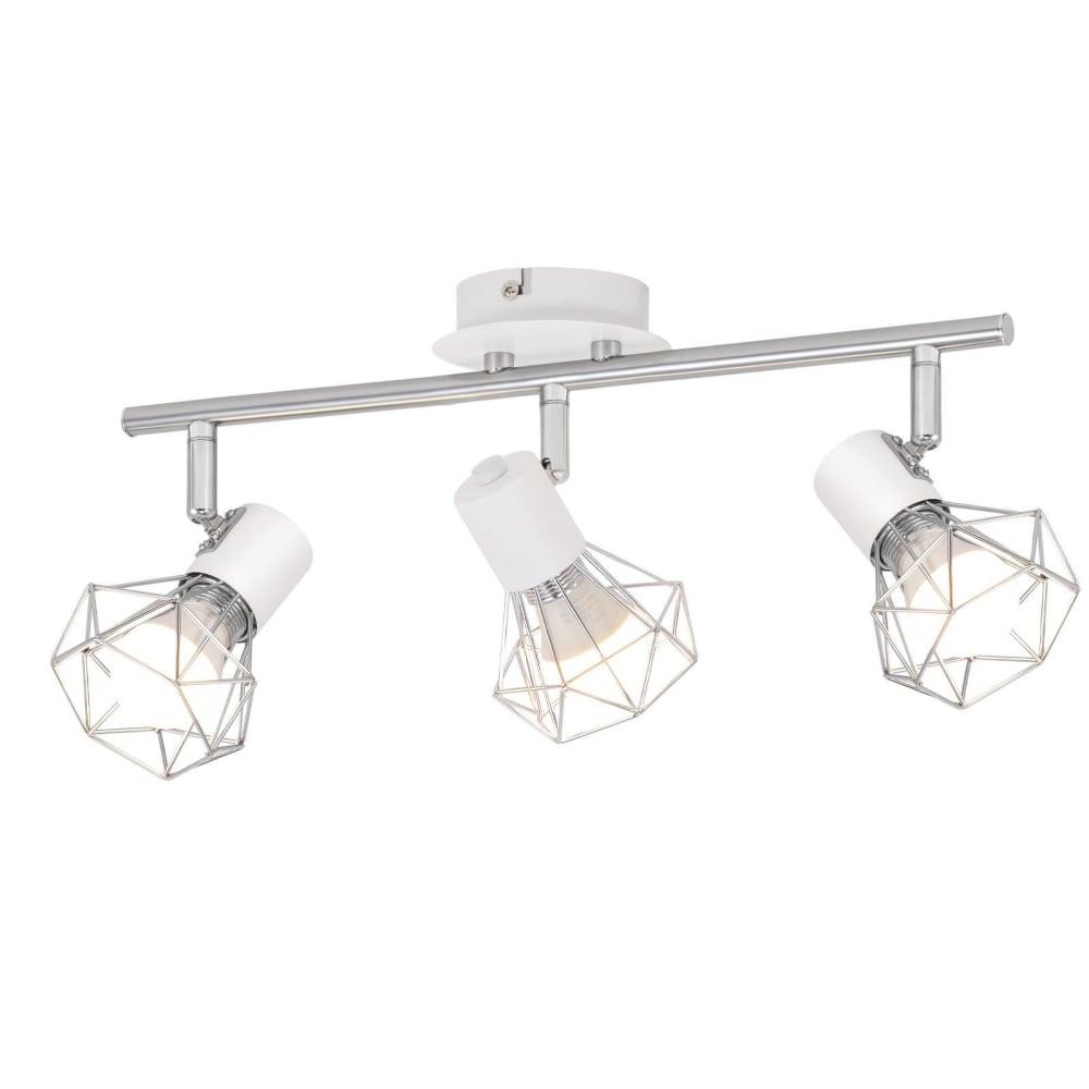 Spot de plafond en fer blanc 49x20x9.5cm e14