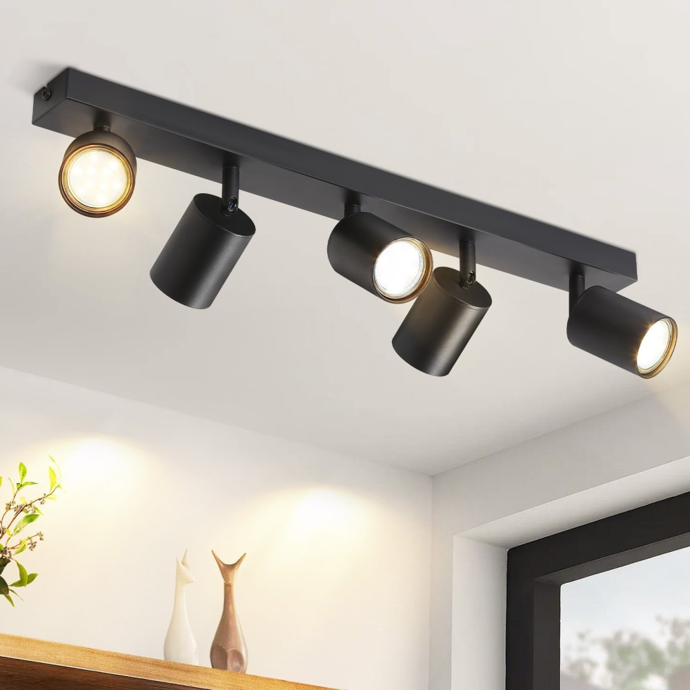 Spot de plafond en fer noir 55x5.5x13.7cm gu10 — vue 3