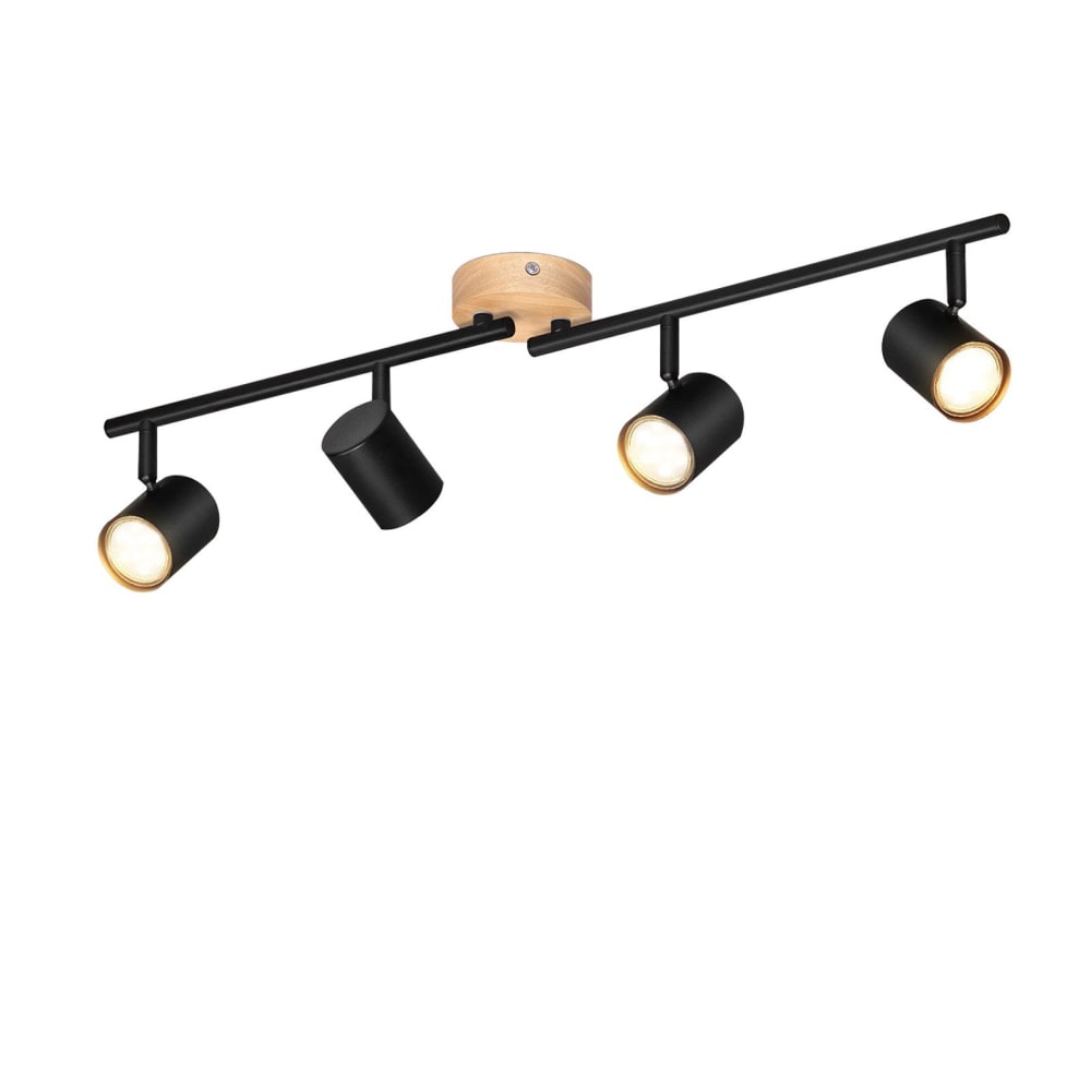 Spot de plafond en fer noir 72.5x9x16.5cm gu10