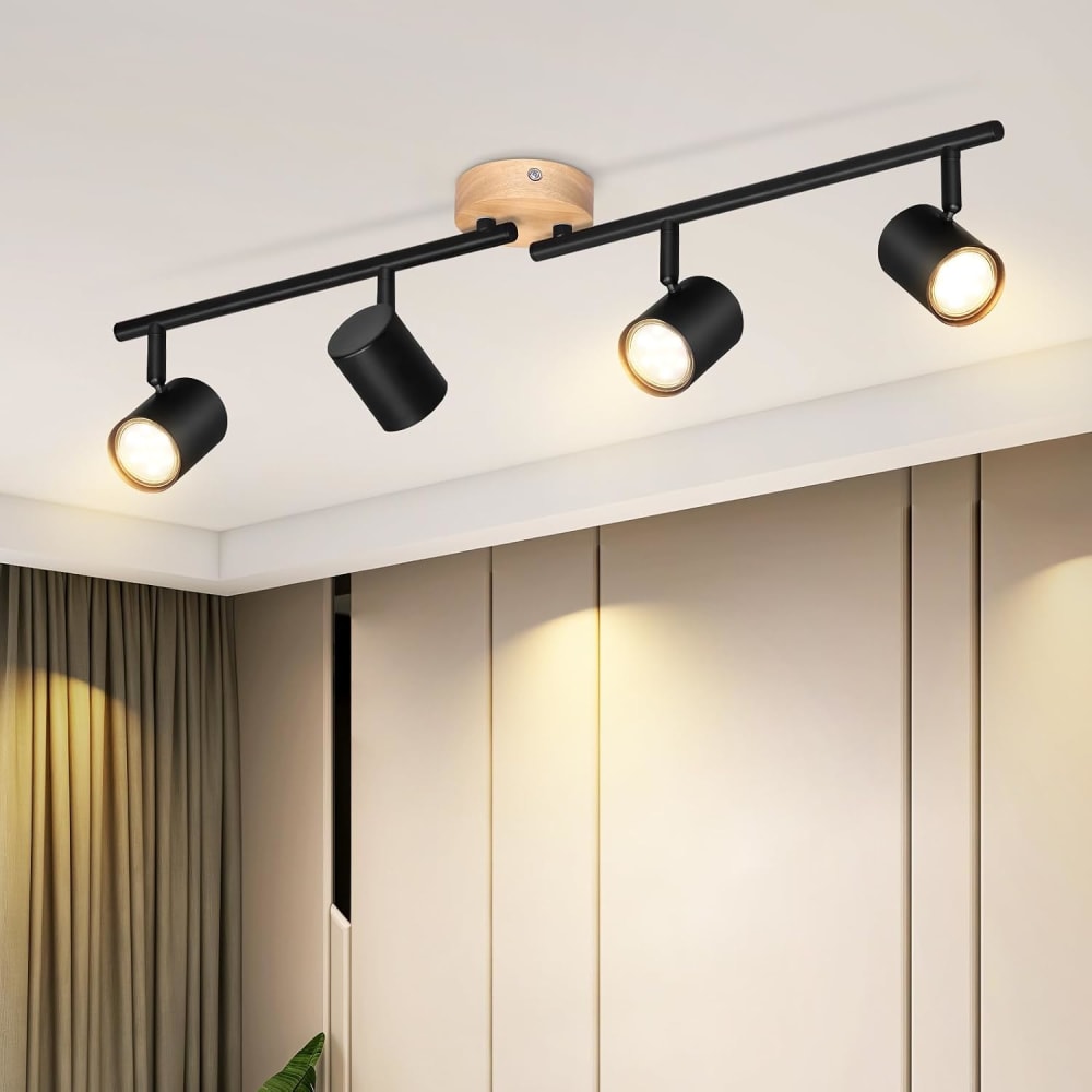 Spot de plafond en fer noir 72.5x9x16.5cm gu10 — vue 3