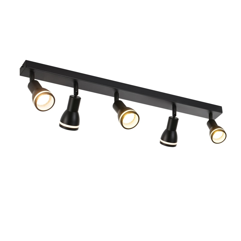 Spot de plafond en fer noir 69x5x15.7cm gu10