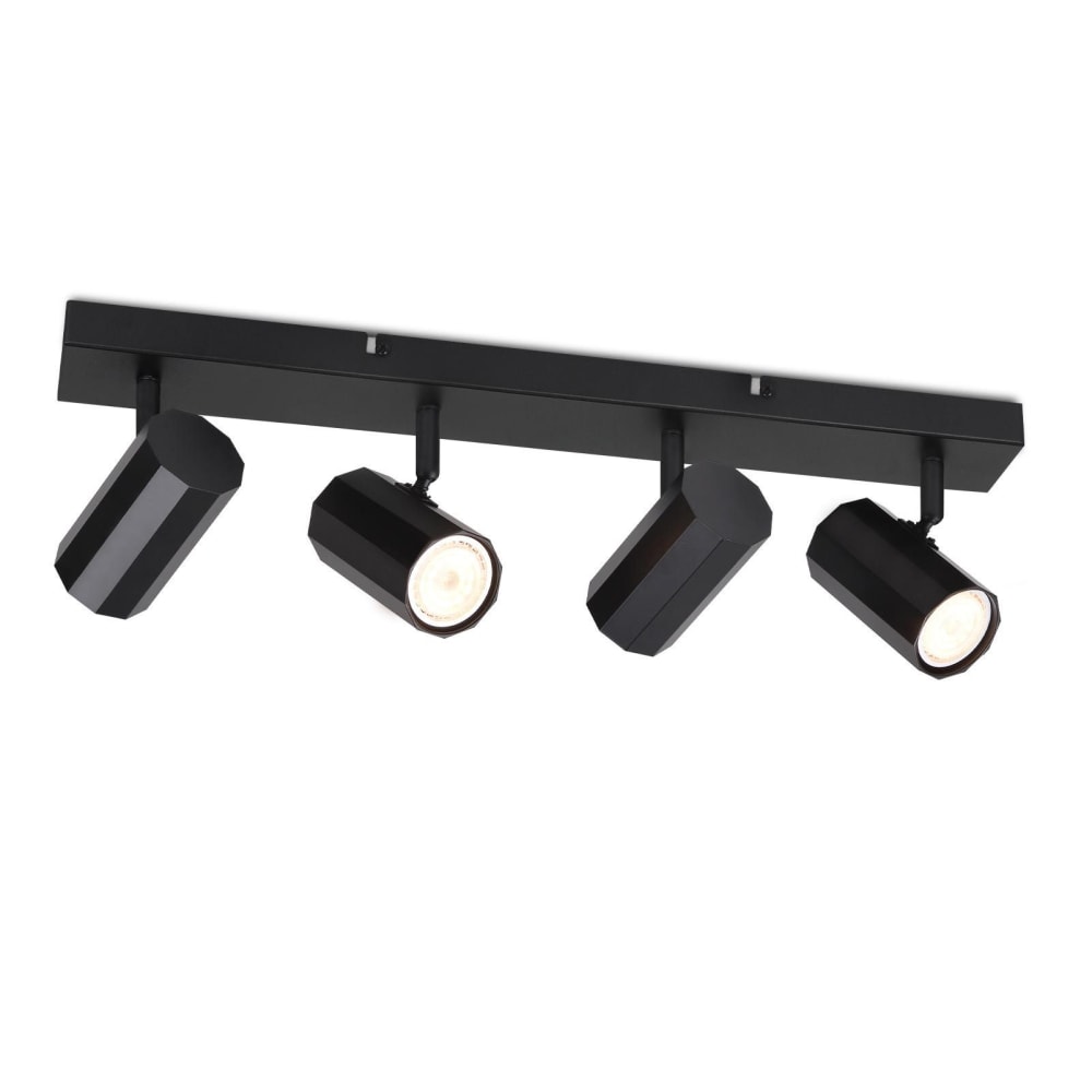 Spot de plafond en fer noir 53x10.5x5.9cm gu10