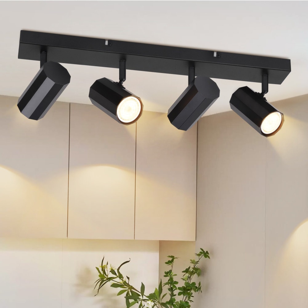 Spot de plafond en fer noir 53x10.5x5.9cm gu10 — vue 3