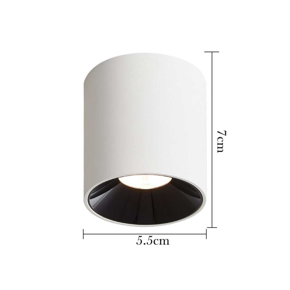 Spot de plafond en aluminium blanc 5.5x5.5x7cm — vue 4