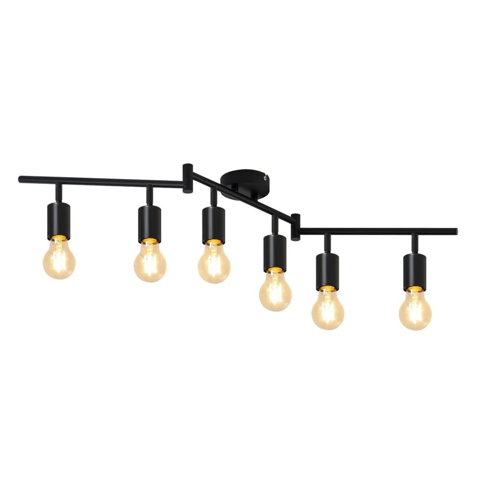 Spot de plafond en fer noir 94.5x9x16cm e27