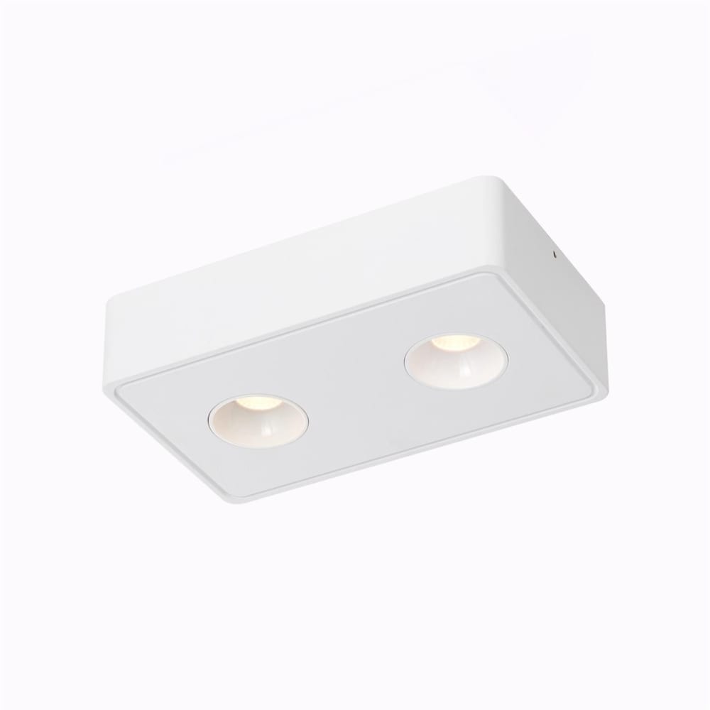 Spot de plafond en aluminium blanc 22.2x13.2x5.5cm